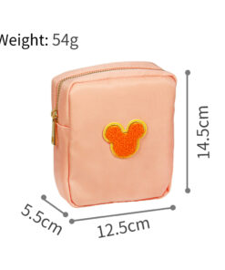 denim bow pocket pouch / mini makeup & daily essentials bag #2