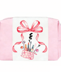 glossy quilted puffer pouch / compact toiletry & makeup bag #2