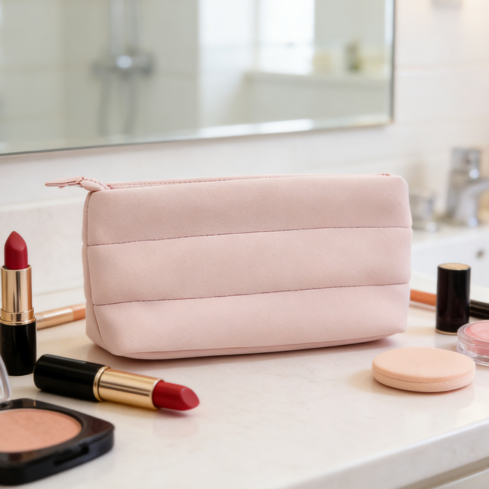 metallic clear travel cosmetic set / 3 piece organizer pouch kit #2