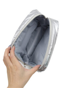 puffer panel zip pouch / soft quilted makeup & travel organizer #2