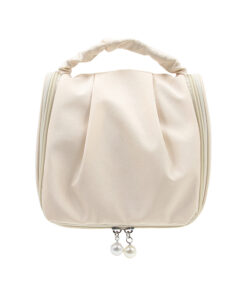 foldable hanging toiletry organizer / travel wash bag with handle & hook #2