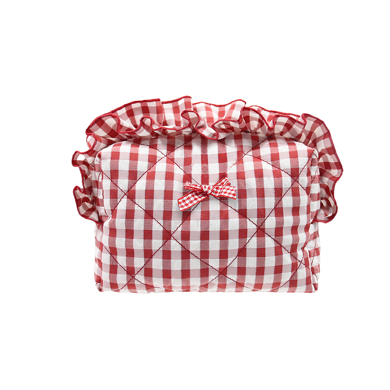 puffer handle pouch / quilted travel makeup & toiletry bag #2