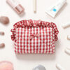 puffer handle pouch / quilted travel makeup & toiletry bag #2