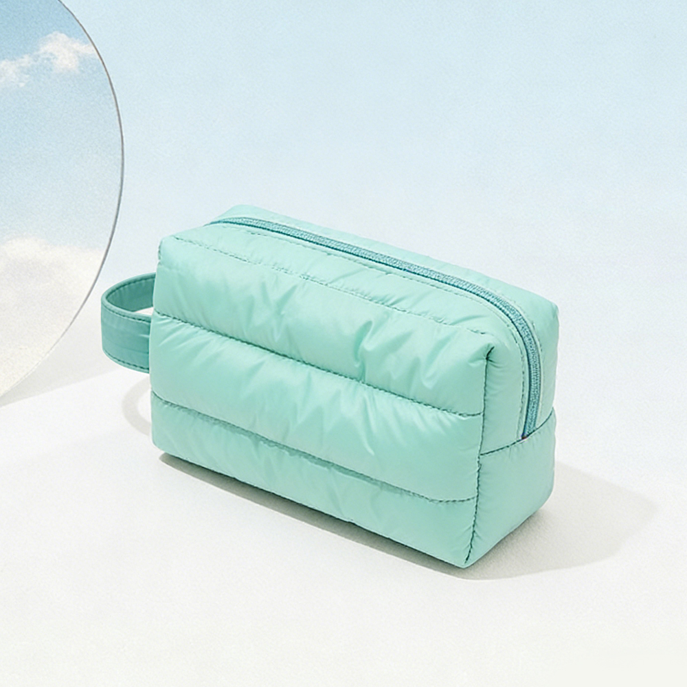 metallic silver dome pouch / compact makeup & toiletry bag #2