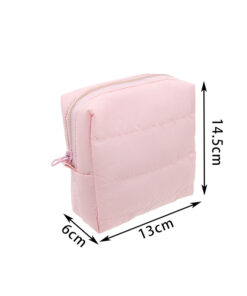 woven patch flat pouch / summer makeup & accessory zip bag #2