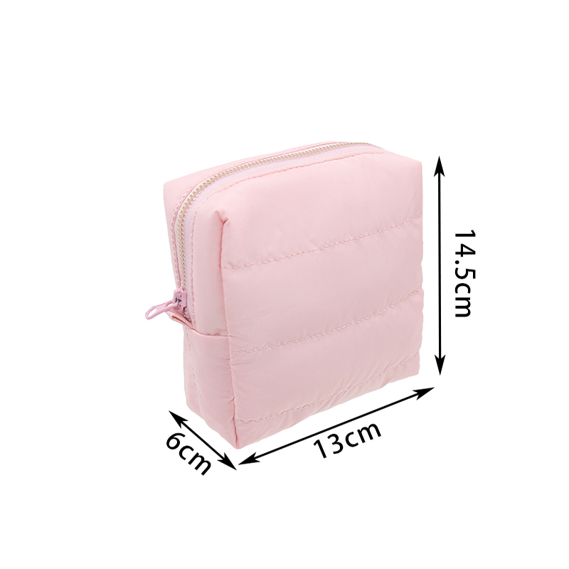 woven patch flat pouch / summer makeup & accessory zip bag #2