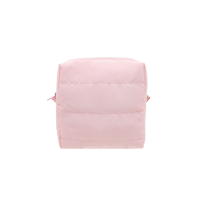 woven patch flat pouch / summer makeup & accessory zip bag #2