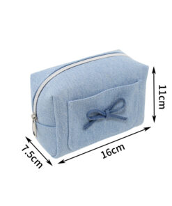 quilted mini square pouch / compact makeup & essentials zip case #2