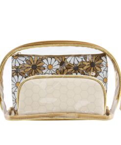 clear travel toiletry bag set / 4 piece cosmetic organizer kit #2