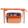 clear makeup bag set / 3 piece cosmetic organizer trio #2