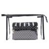 clear makeup bag set / 3 piece cosmetic organizer trio #2