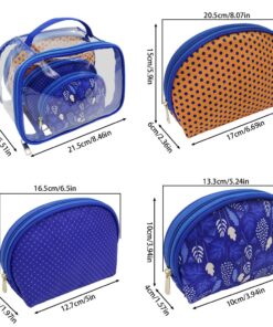 clear travel toiletry bag set / 3 piece cosmetic organizer kit #2