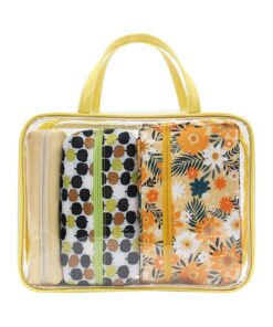 floral roll up organizer / foldable makeup & brush wrap pouch #2