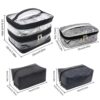 clear cosmetic bag set / 4 piece travel makeup organizer kit #2