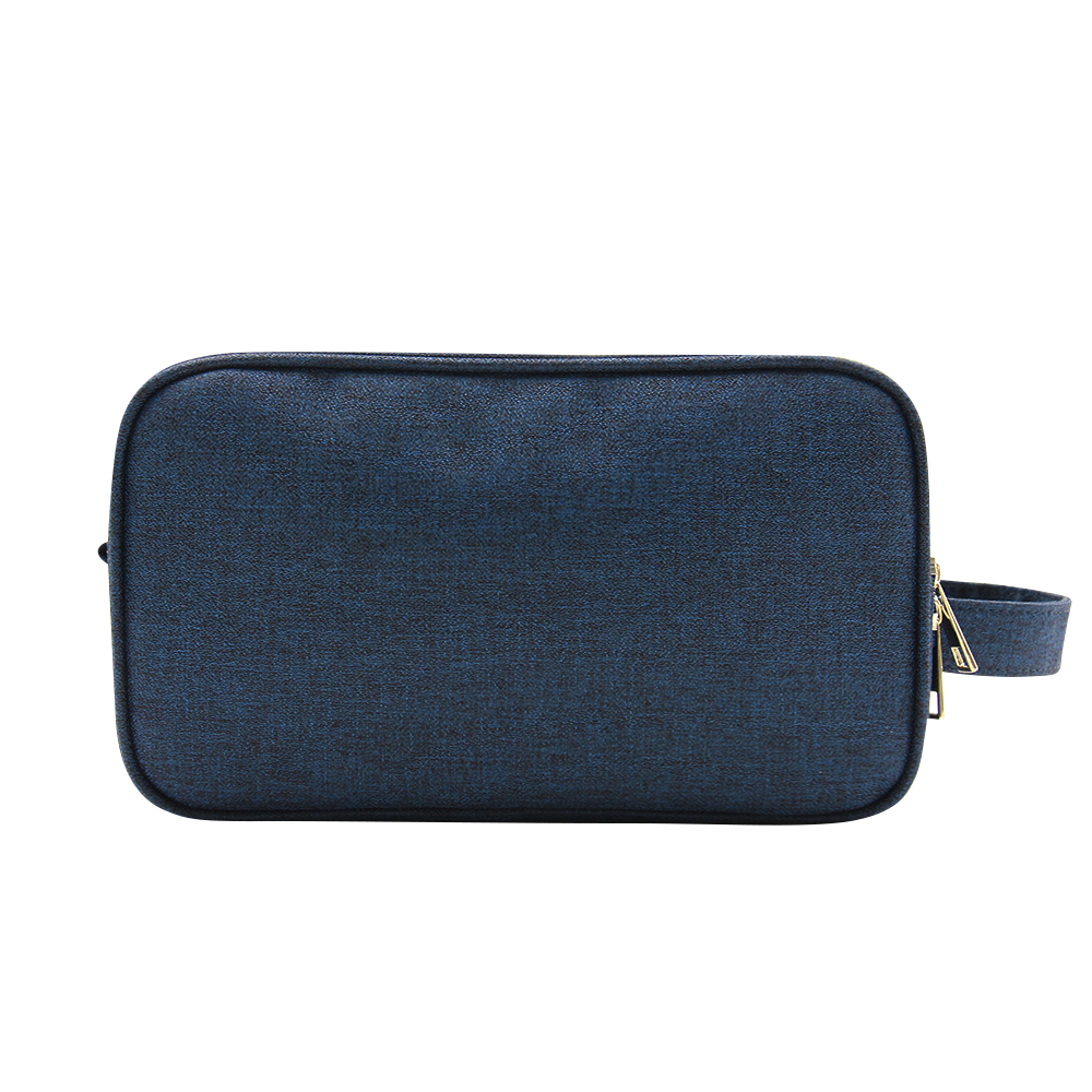 two tone men’s toiletry bag / travel grooming organizer with front zipper pocket #2