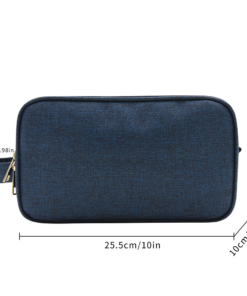 two tone men’s toiletry bag / travel grooming organizer with front zipper pocket #2