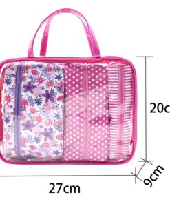 floral roll up organizer / foldable makeup & brush wrap pouch #2