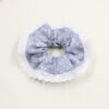 candy stripe polycotton scrunchie / preppy striped hair tie for effortless styling #2