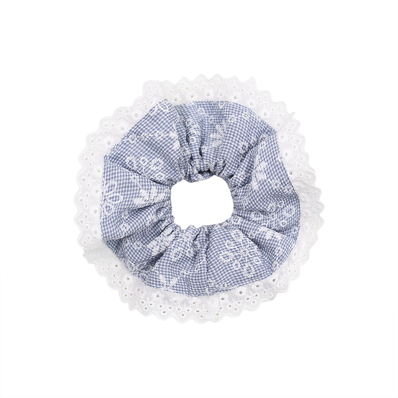 candy stripe polycotton scrunchie / preppy striped hair tie for effortless styling #2