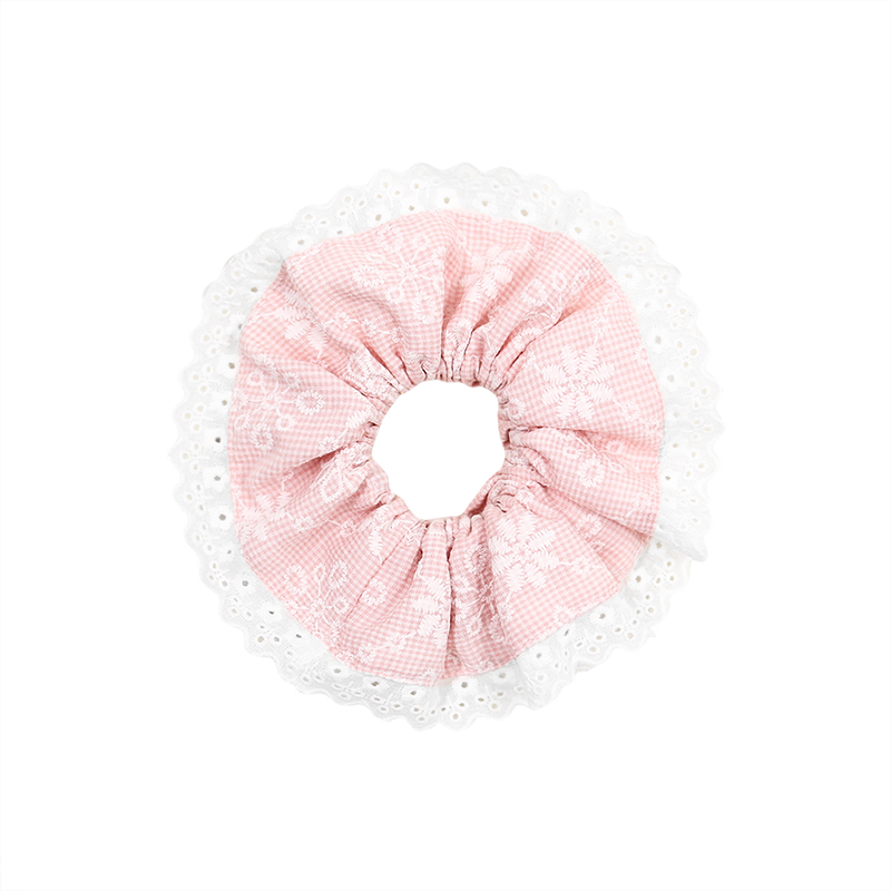 candy stripe polycotton scrunchie / preppy striped hair tie for effortless styling #2