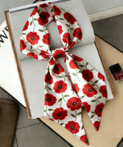 gingham skinny scarf / bow tie bag & hair scarf