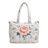quilted floral & bow tote bag / everyday shoulder bag