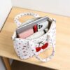 quilted floral & bow tote bag / everyday shoulder bag