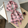 gingham skinny scarf / bow tie bag & hair scarf