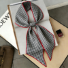 gingham skinny scarf / bow tie bag & hair scarf