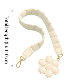 padded phone lanyard strap / crossbody phone strap with daisy charm