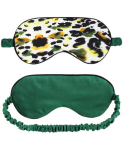 blush pink satin sleep eye mask / soft silk like travel & nighttime eye cover (3 pack) #2