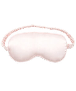blush pink satin sleep eye mask / soft silk like travel & nighttime eye cover (3 pack)
