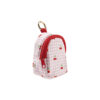 mini backpack key pouch / cherry gingham zipper charm bag