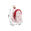 mini backpack key pouch / cherry gingham zipper charm bag