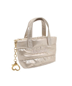 mini quilted key pouch / puffy handheld coin & key bag