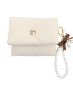 mini quilted key pouch / puffy handheld coin & key bag #2