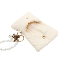 mini quilted key pouch / puffy handheld coin & key bag #2