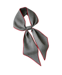 gingham skinny scarf / bow tie bag & hair scarf