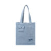 denim multi pocket tote bag / everyday shoulder bag