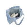 denim multi pocket tote bag / everyday shoulder bag