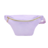 blush pink nylon fanny pack / minimalist waist bag with gold hardware