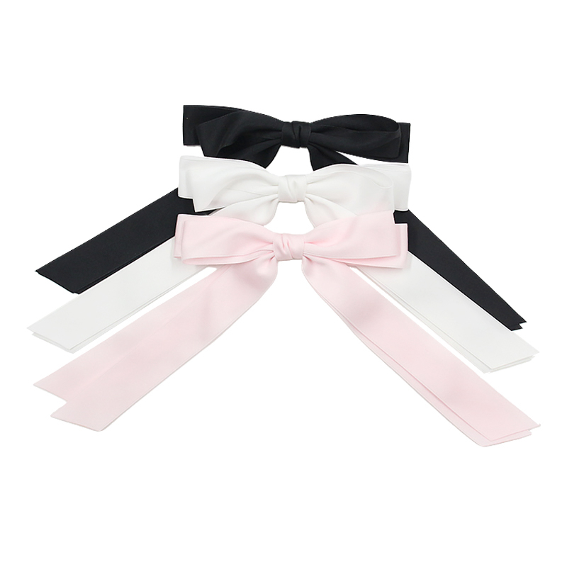 satin bow claw clip / oversized ribbon hair clamp #2