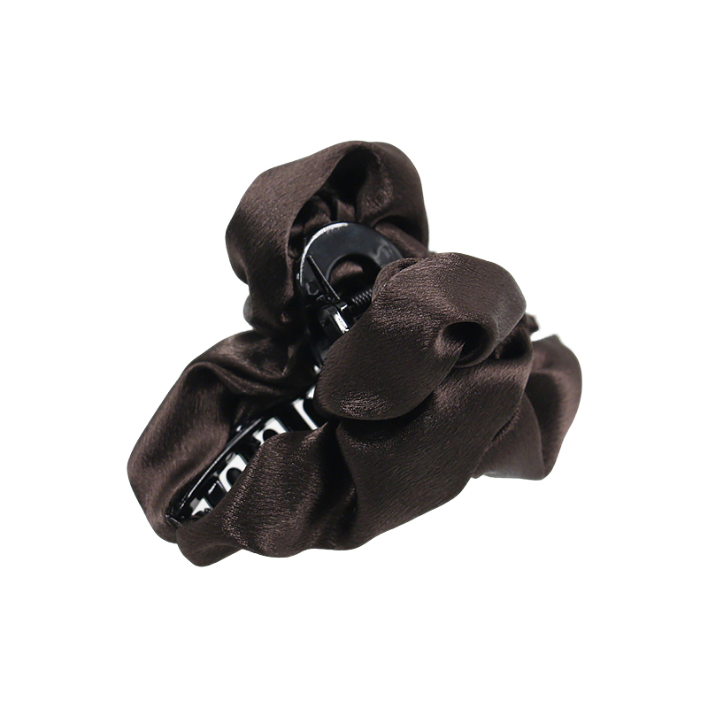 satin bow hair clip / minimalist ribbon barrette with long tails #2