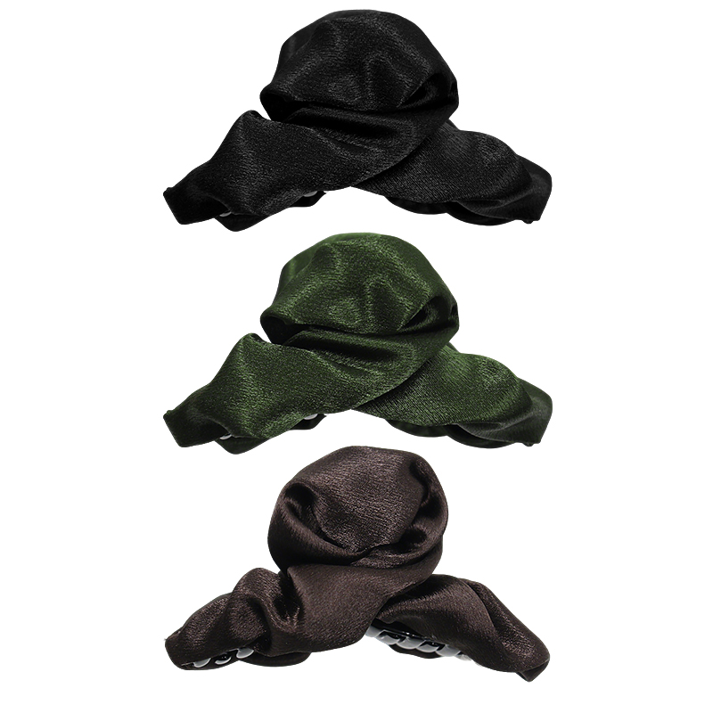 satin bow hair clip / minimalist ribbon barrette with long tails #2