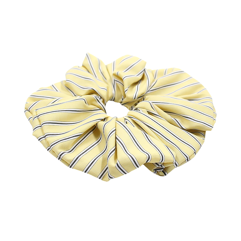 candy stripe polycotton scrunchie / preppy striped hair tie for effortless styling