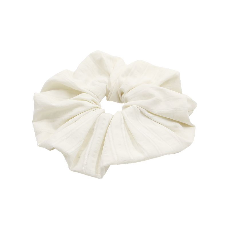 candy stripe polycotton scrunchie / preppy striped hair tie for effortless styling