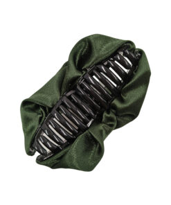 satin bow hair clip / minimalist ribbon barrette with long tails #2