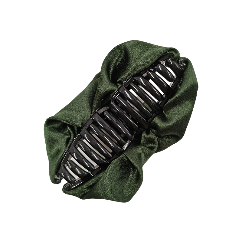 satin bow hair clip / minimalist ribbon barrette with long tails #2