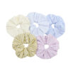 candy stripe polycotton scrunchie / preppy striped hair tie for effortless styling