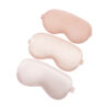blush pink satin sleep eye mask / soft silk like travel & nighttime eye cover (3 pack)